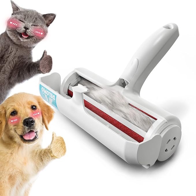 Reusable Pet Hair Remover – Cat & Dog Hair Roller for Couch, Carpet & Car