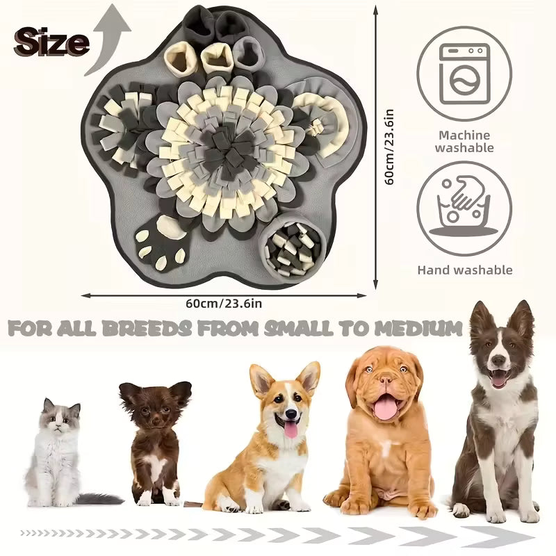 Dog Snuffle Mat – Interactive Slow Feeder & Foraging Training Toy for Dogs