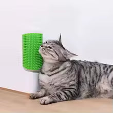 Self-Grooming Cat Corner Brush – Wall-Mounted Massage & Hair Removal Tool