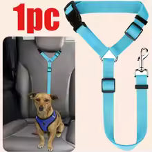 Dog Car Seat Belt – Adjustable Nylon Safety Leash for Backseat Travel
