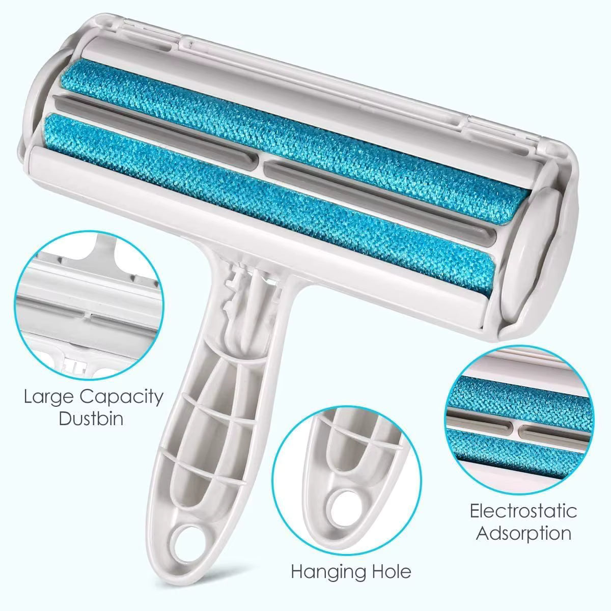 Reusable Pet Hair Remover Roller – Self-Cleaning Dog & Cat Fur Remover