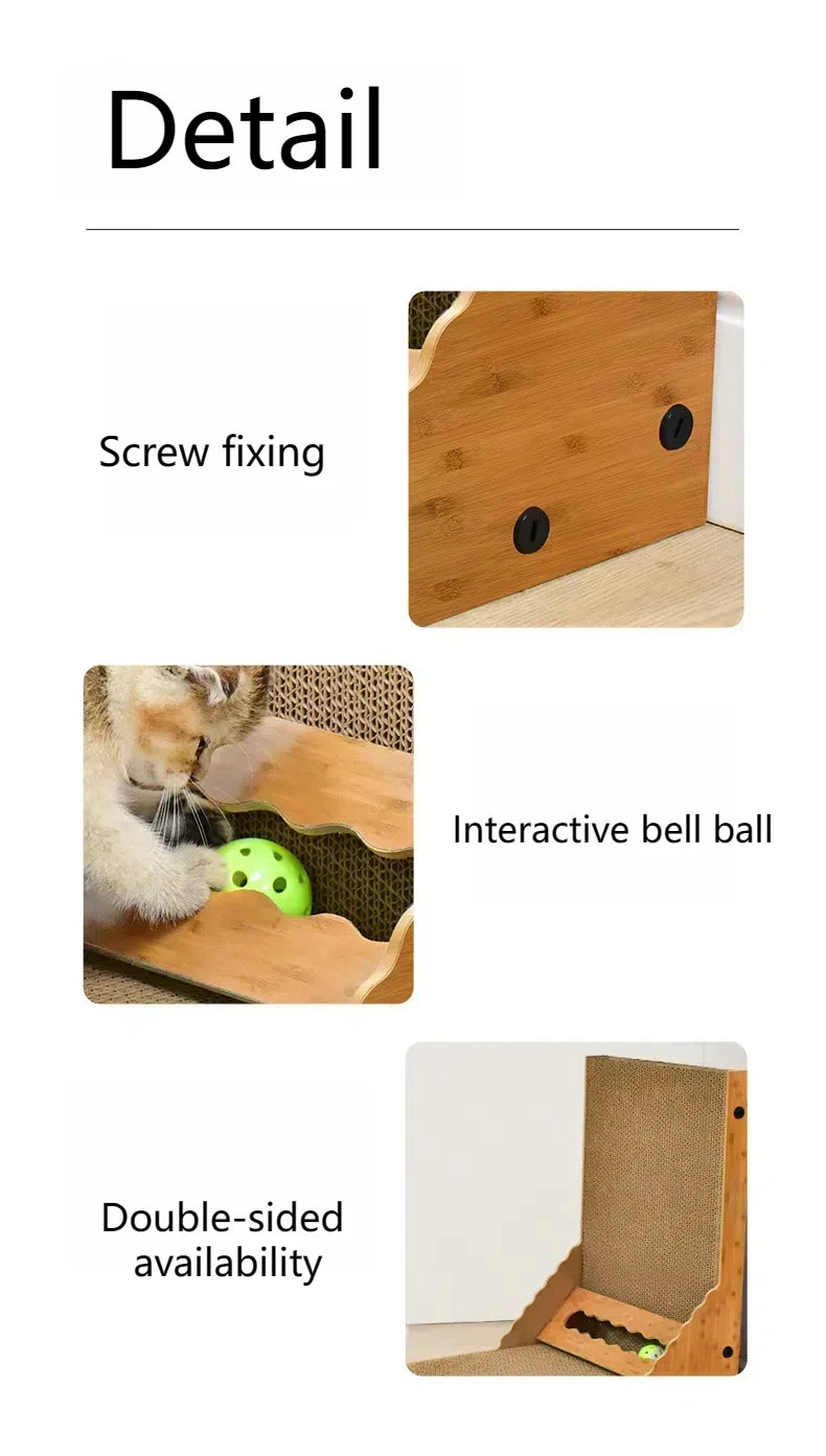 Vertical Cat Scratching Board – Durable Corrugated Cardboard Cat Scratcher