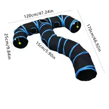 Interactive Cat Tunnel Toy – Collapsible Play Tunnel for Indoor Cats