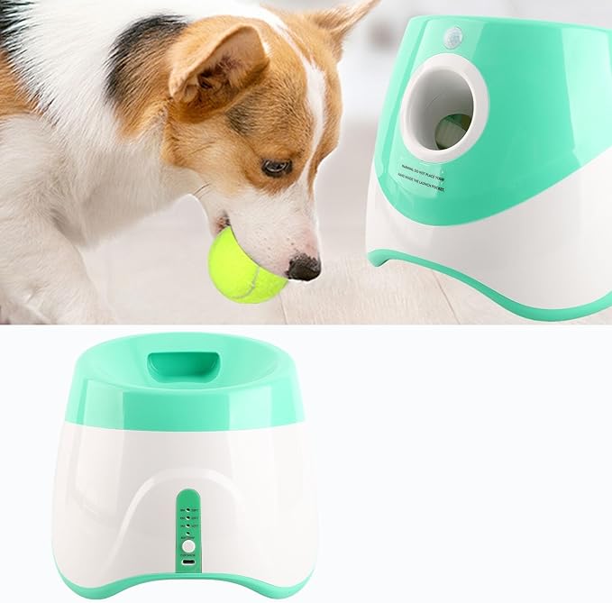 Automatic Dog Ball Launcher – Rechargeable Interactive Ball Thrower with Distance Modes