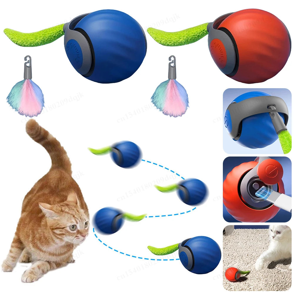 Automatic Interactive Cat Toy Ball – Speedy Tail 2.0 Moving Toy