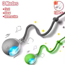 Automatic Interactive Cat Toy Ball – Rechargeable Smart Rolling Toy with Mouse Tail