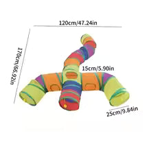 Interactive Cat Tunnel Toy – Collapsible Play Tunnel for Indoor Cats