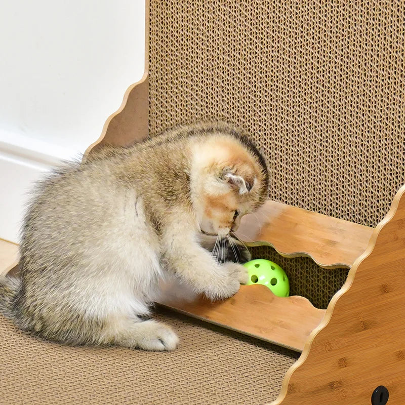 Vertical Cat Scratching Board – Durable Corrugated Cardboard Cat Scratcher