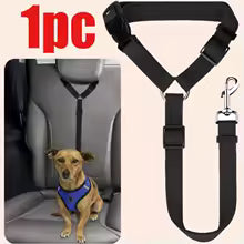 Dog Car Seat Belt – Adjustable Nylon Safety Leash for Backseat Travel