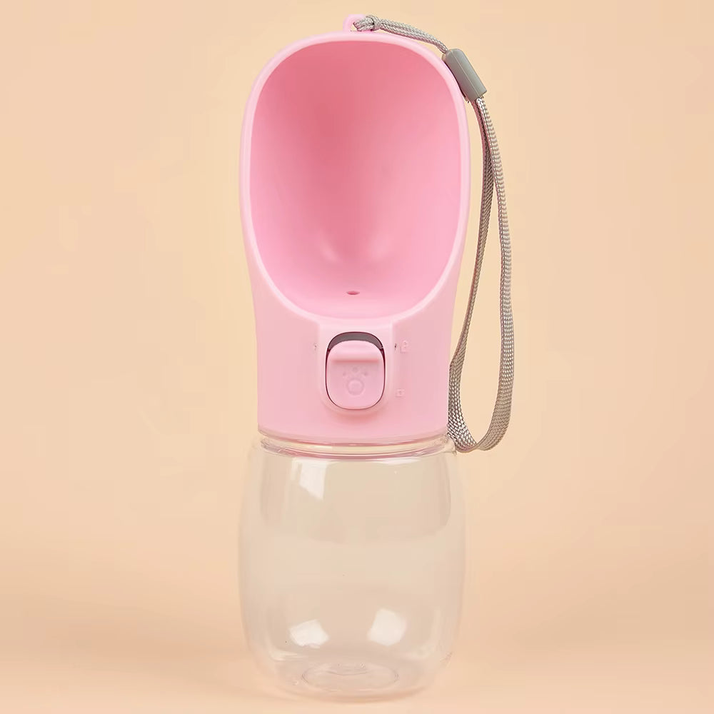 Portable Dog Water Bottle – Leak-Proof Travel Bottle with Built-In Bowl