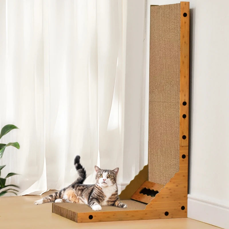 Vertical Cat Scratching Board – Durable Corrugated Cardboard Cat Scratcher