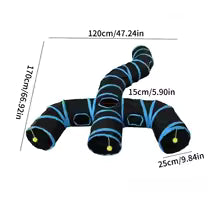 Interactive Cat Tunnel Toy – Collapsible Play Tunnel for Indoor Cats